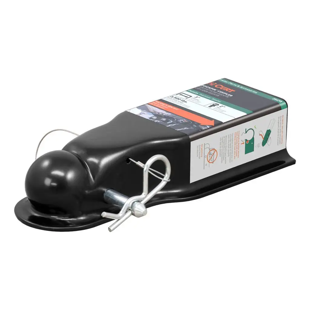 QuickPin No-Latch 2\ Trailer Coupler (3\ Channel, 3,500 lbs)