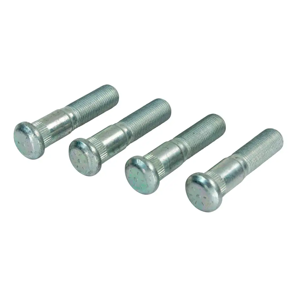 Axle Wheel Stud, 0.689\ Knurl, 5/8\-18 Thread, 2-3/4\" Shoulder Length, 4 Pack