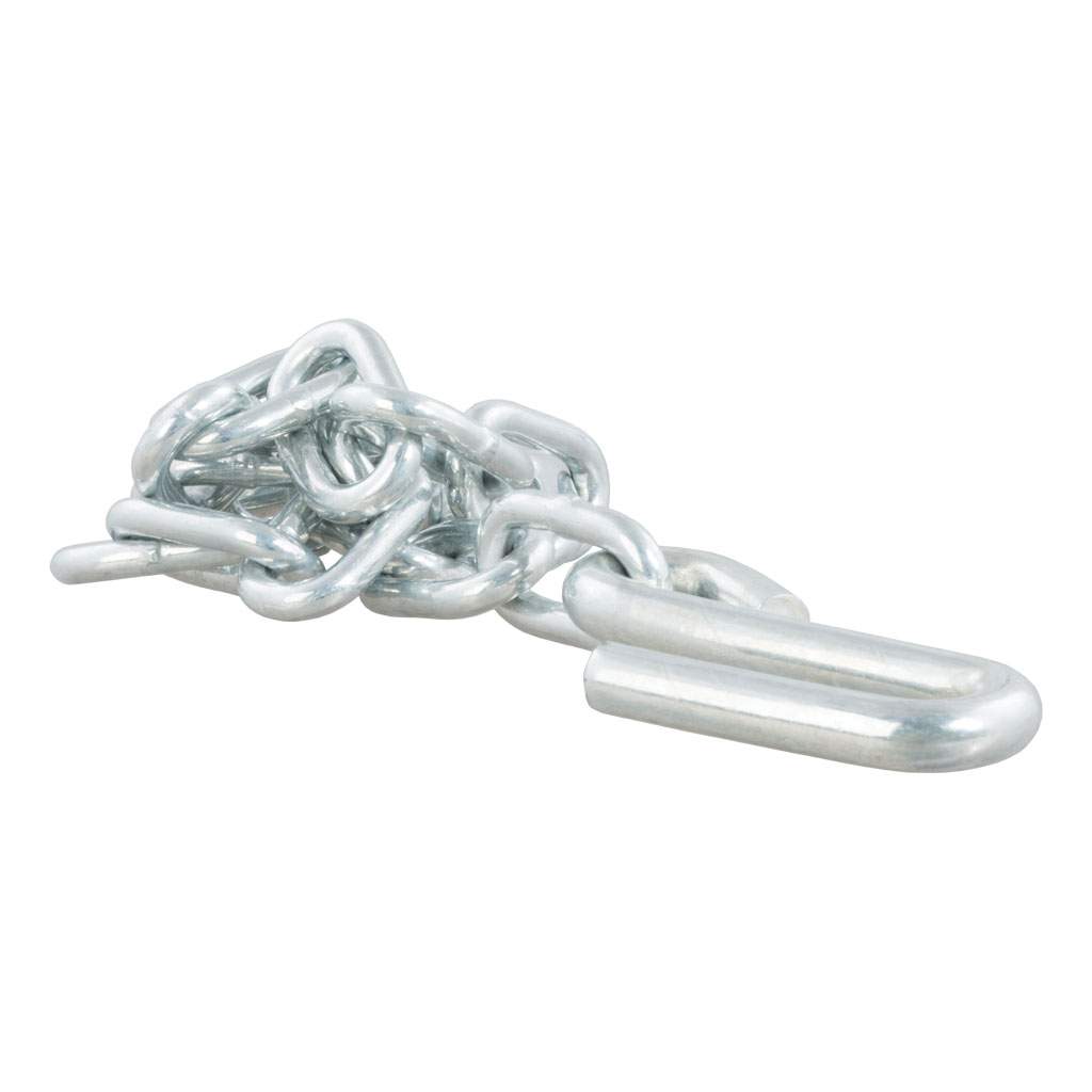 27\" Safety Chain with 1 S-Hook (5,000 lbs, Clear Zinc)