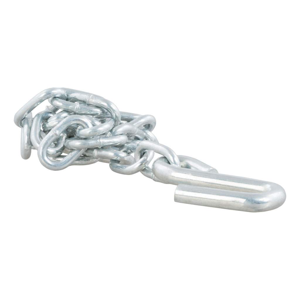27\" Safety Chain with 1 S-Hook (2,000 lbs, Clear Zinc)