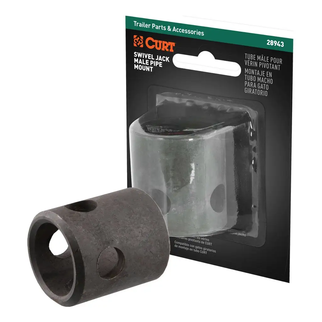 Replacement Swivel Jack Male Pipe Mount (5/8\" Pin Hole, Packaged)