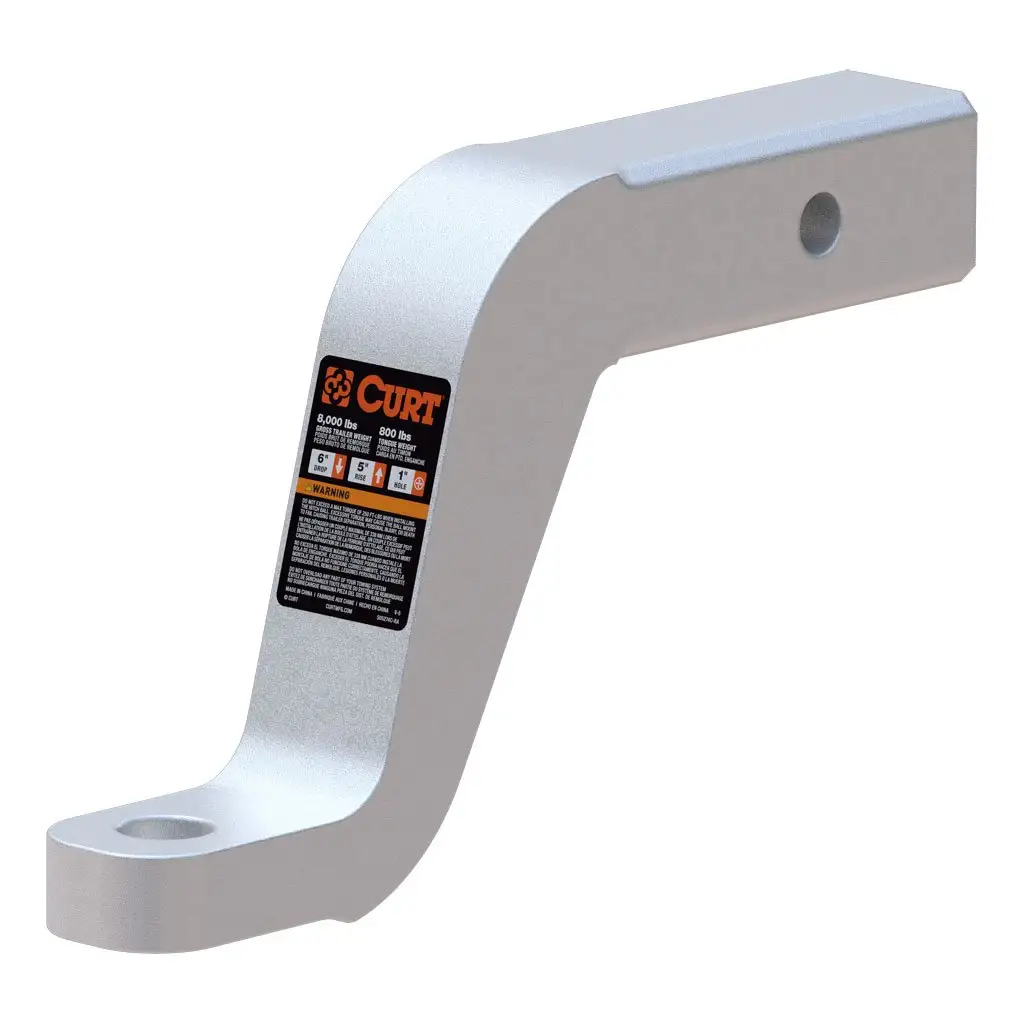 Aluminum Ball Mount (2\ Shank, 8,000 lbs, 6\ Drop, 8-1/2\" Long)