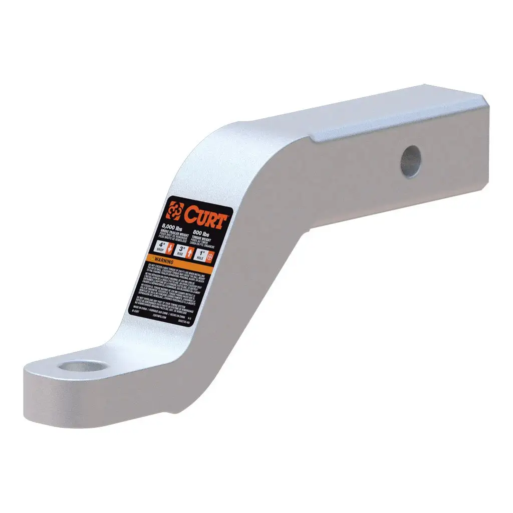 Aluminum Ball Mount (2\ Shank, 8,000 lbs, 4\ Drop, 8-1/2\" Long)