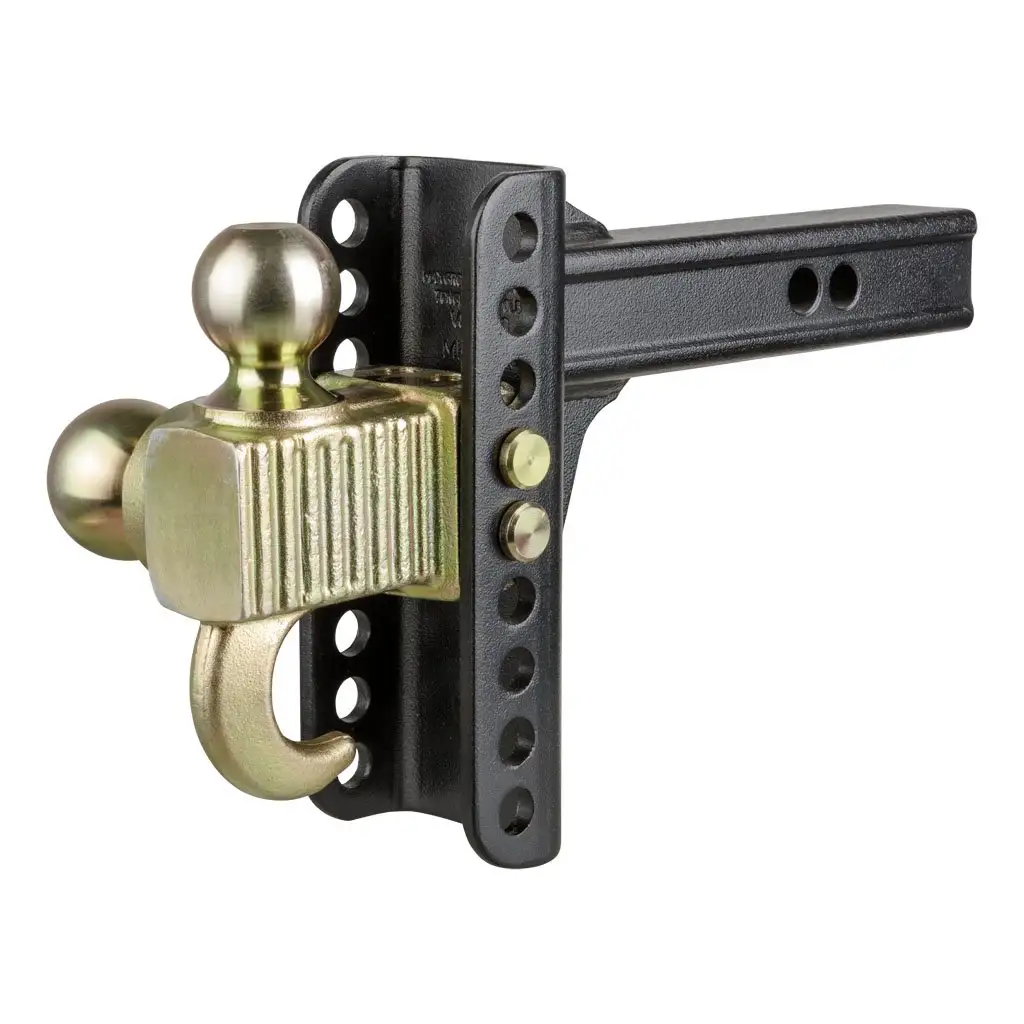 Adjustable Channel Mount with Hook & Step Dual-Ball - 2\ Shank, 14K, 6\ Drop