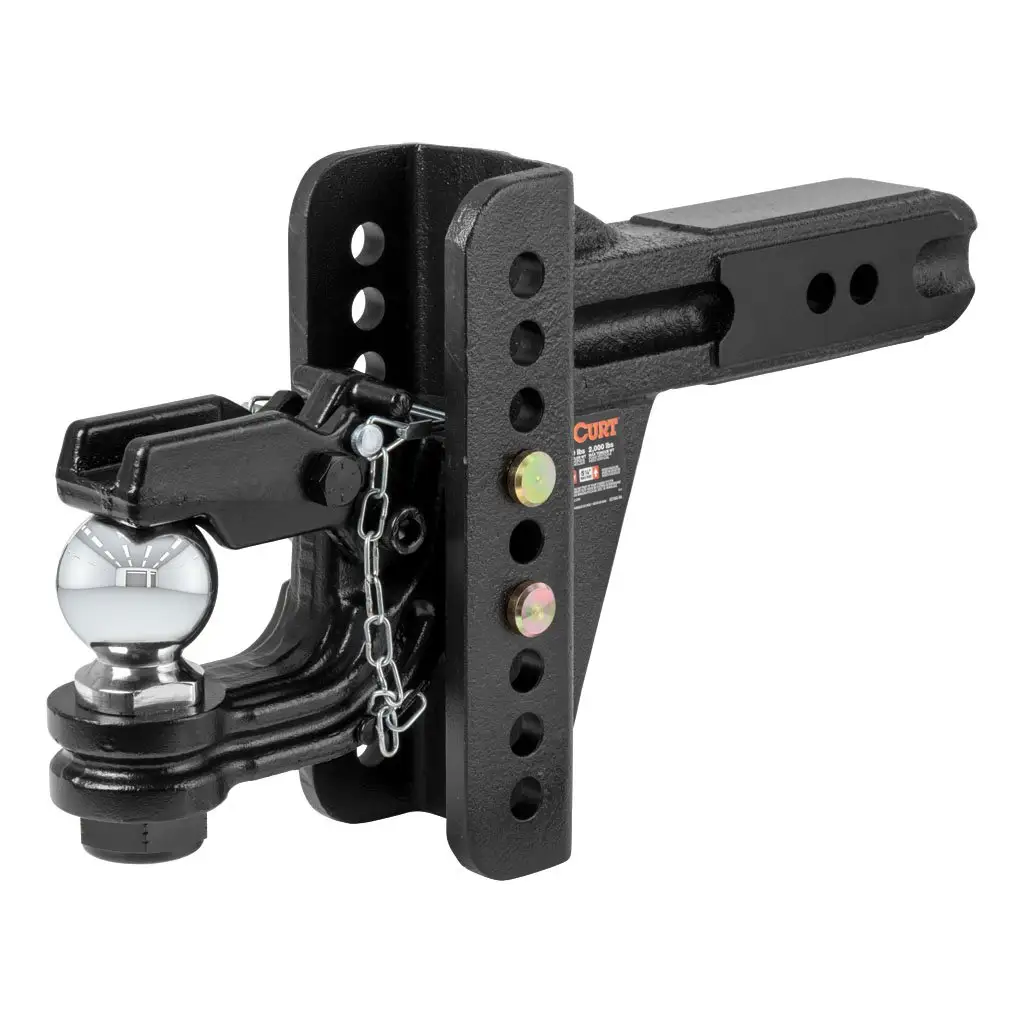 Adjustable Channel Mount with 2-5/16\ Ball & Pintle (2-1/2\ Shank, 20,000 lbs.)