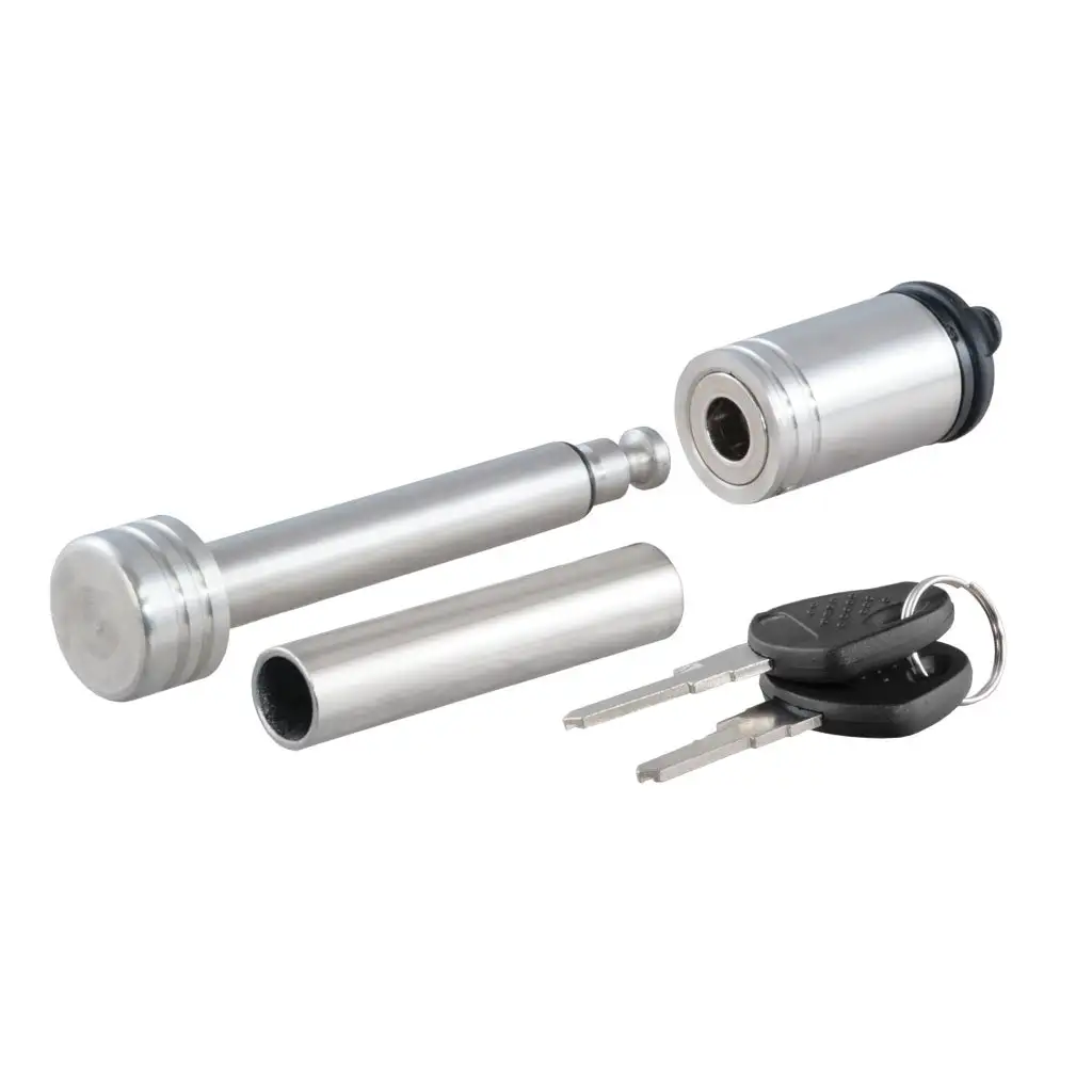 1/2\ Hitch Lock with 5/8\ Adapter (1-1/4\ or 2\ Receiver, Barbell, Stainless)
