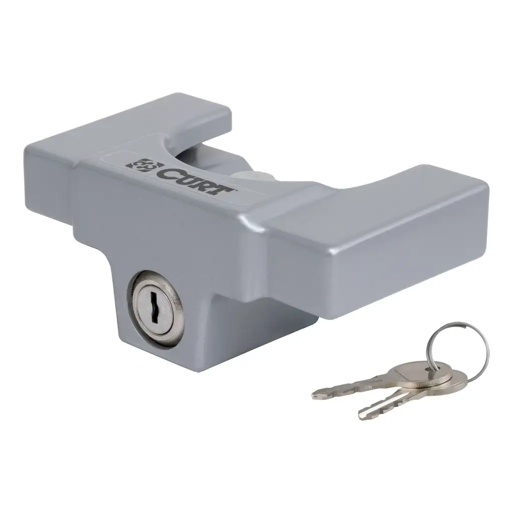 Trailer Coupler Lock, Fits Most 2-5/16\" Couplers (Grey Aluminum)
