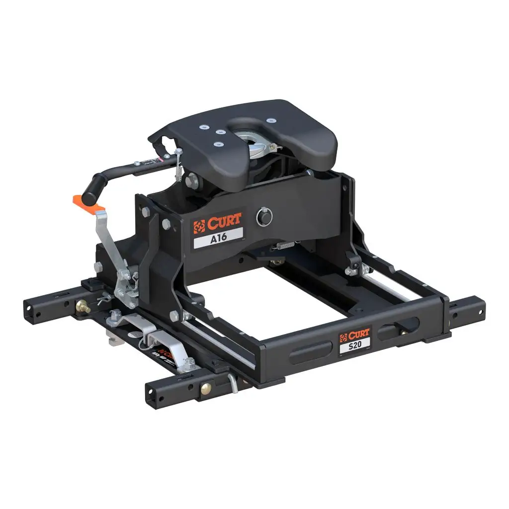 A16 5th Wheel Hitch w/ S20 Slider & Puck System Adapter, Select Chevy, Ford, GMC