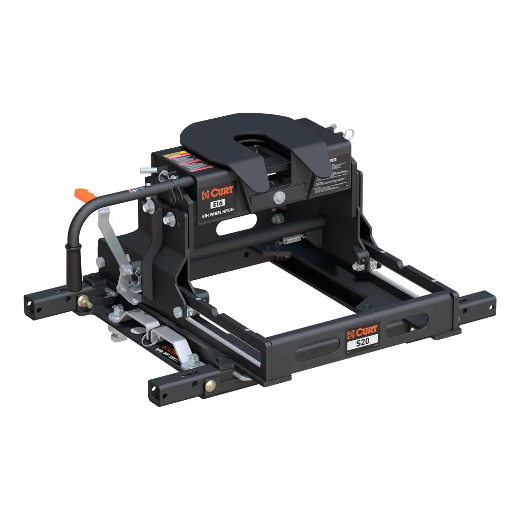 E16 5th Wheel Hitch w/ S20 Slider & Puck System Adapter, Select Chevy, Ford, GMC