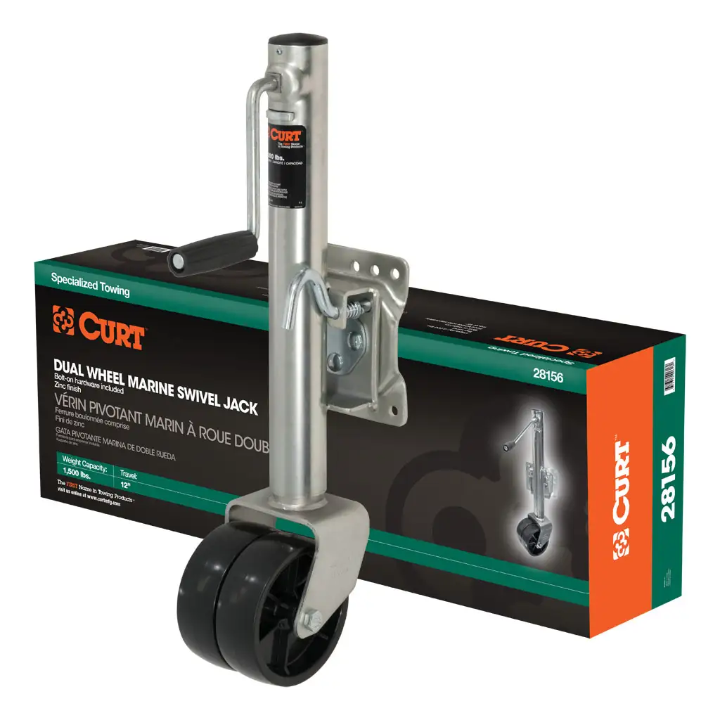 Marine Jack with Dual 6\ Wheels (1,500 lbs, 10\ Travel, Packaged)