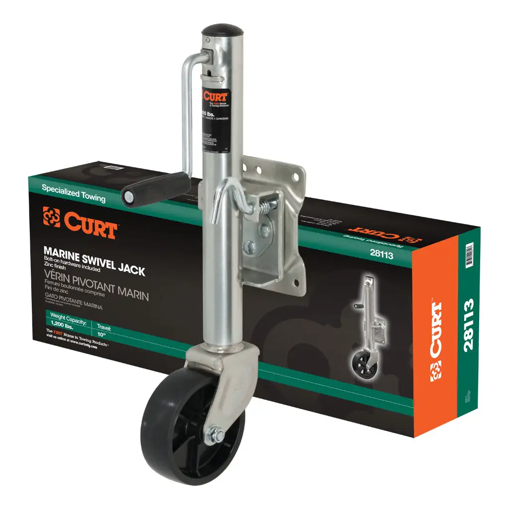 Marine Jack with 6\ Wheel (1,200 lbs, 10\ Travel, Packaged)
