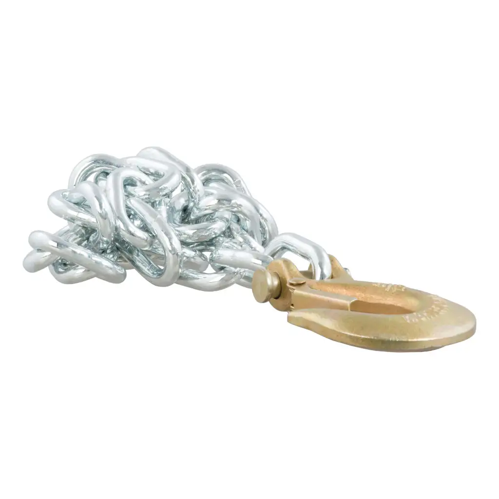 35\" Safety Chain with 1 Clevis Hook (11,700 lbs, Clear Zinc)