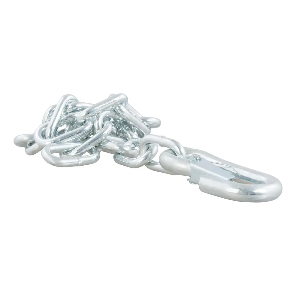 27\" Safety Chain with 1 Snap Hook (5,000 lbs, Clear Zinc)