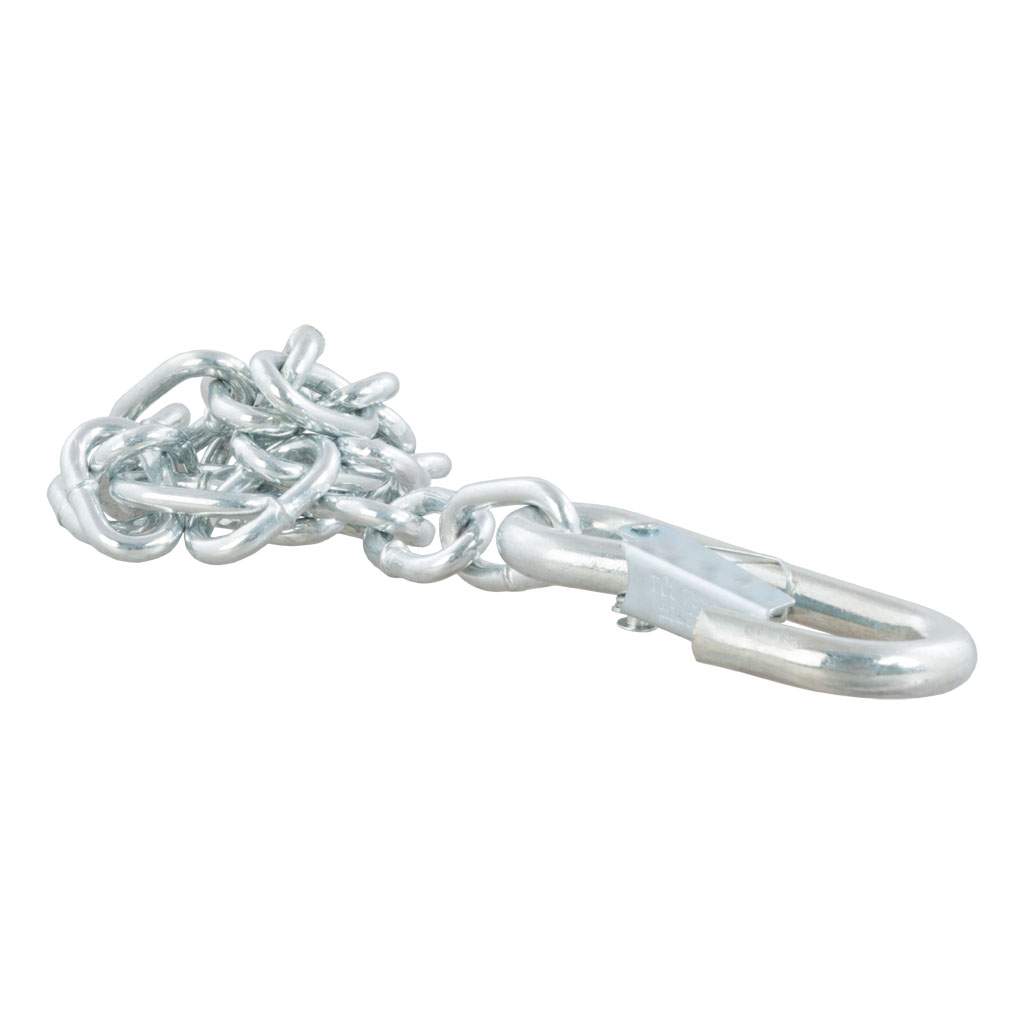 27\" Safety Chain with 1 Snap Hook (2,000 lbs, Clear Zinc)