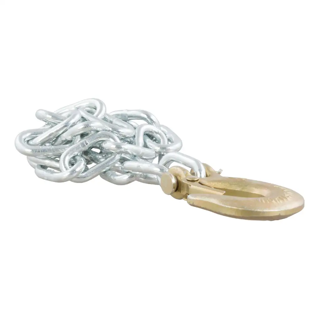 35\" Safety Chain with 1 Clevis Hook (7,800 lbs, Clear Zinc)