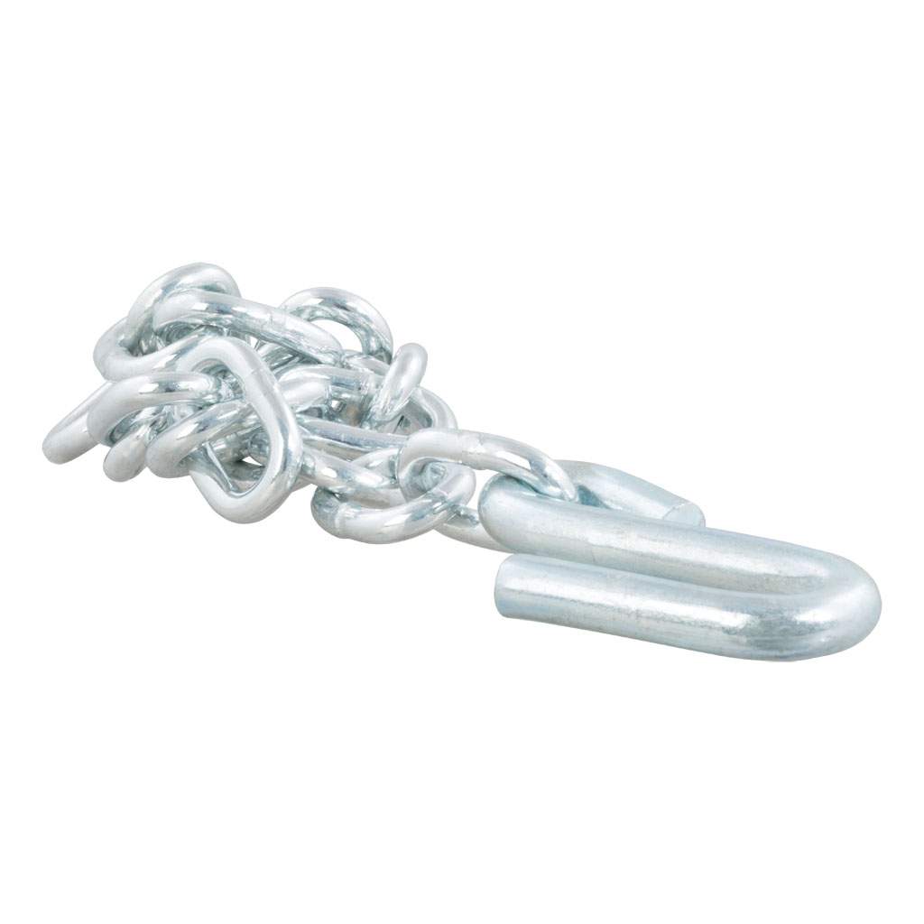 27\" Safety Chain with 1 S-Hook (7,000 lbs, Clear Zinc)