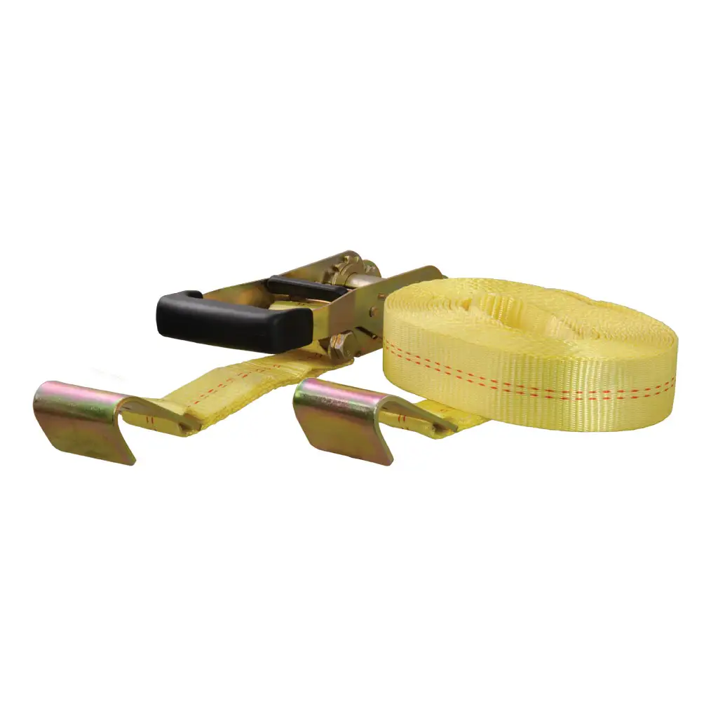 27' Yellow Cargo Strap with Flat Hooks (3,333 lbs.)