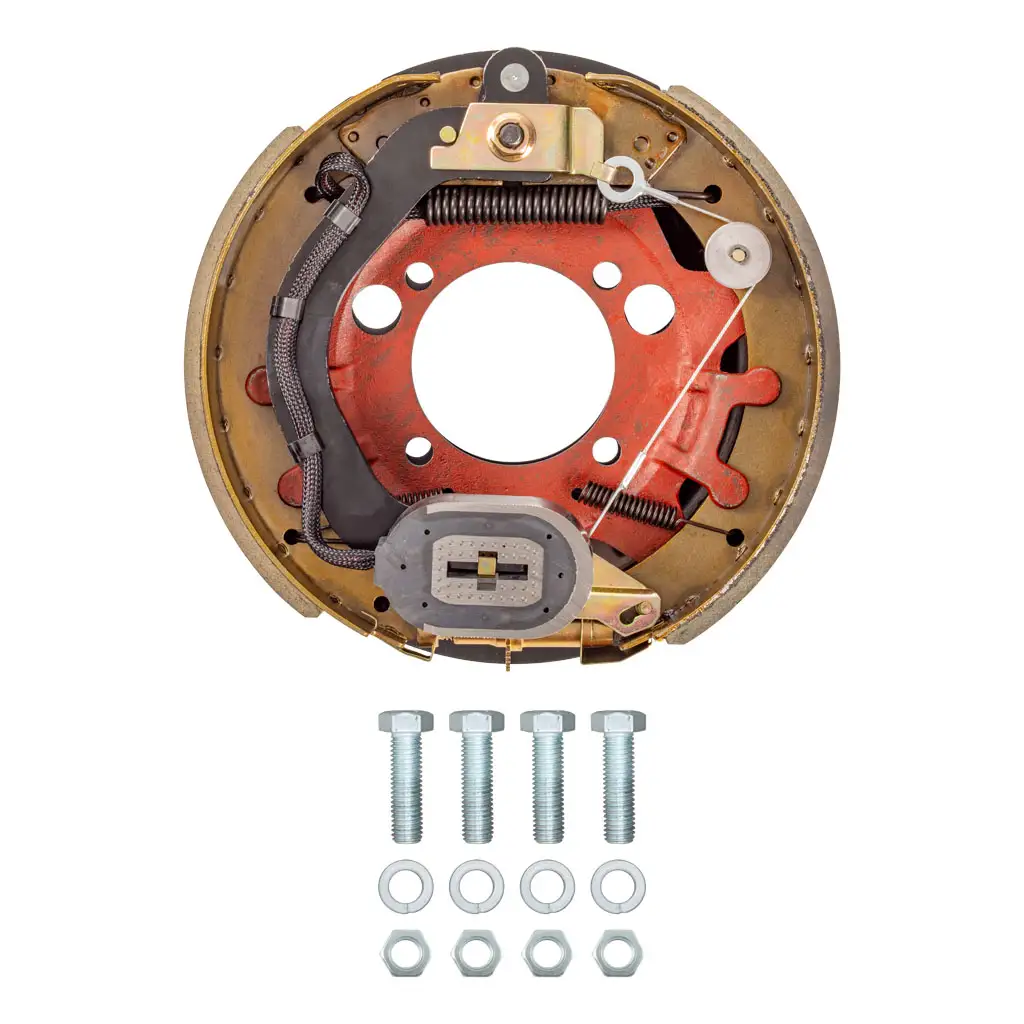 Forward Self-Adjusting Trailer Brake Assembly, 12-1/4\ x 3-3/8\, 4 Bolt, Left