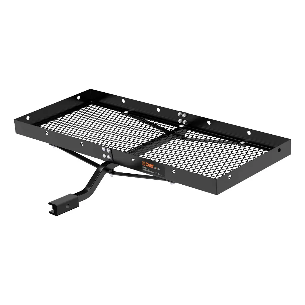 48\ x 20\ Black Steel Tray Cargo Carrier (1-1/4\, 2\ Adapter, 300 lbs.)