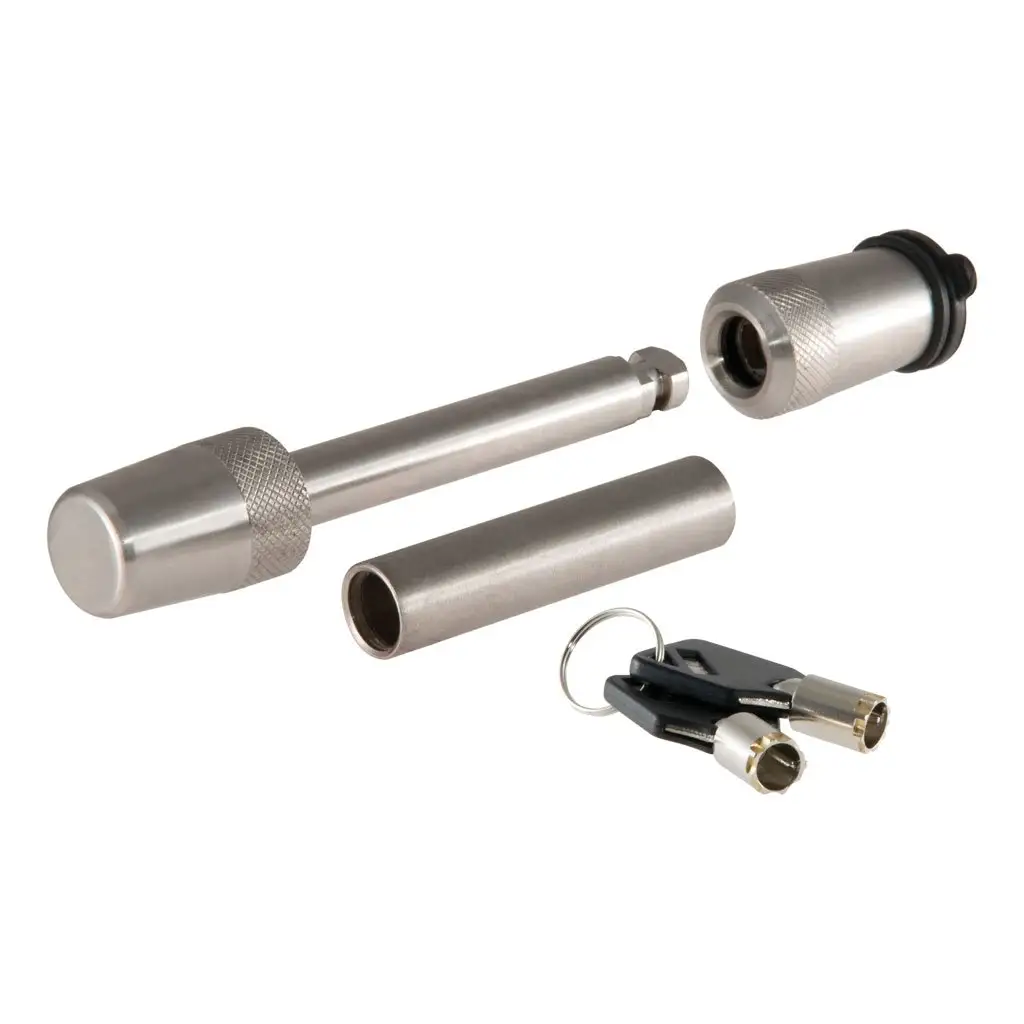 1/2\ Hitch Lock with 5/8\ Adapter (1-1/4\ or 2\ Receiver, Barbell, Stainless)