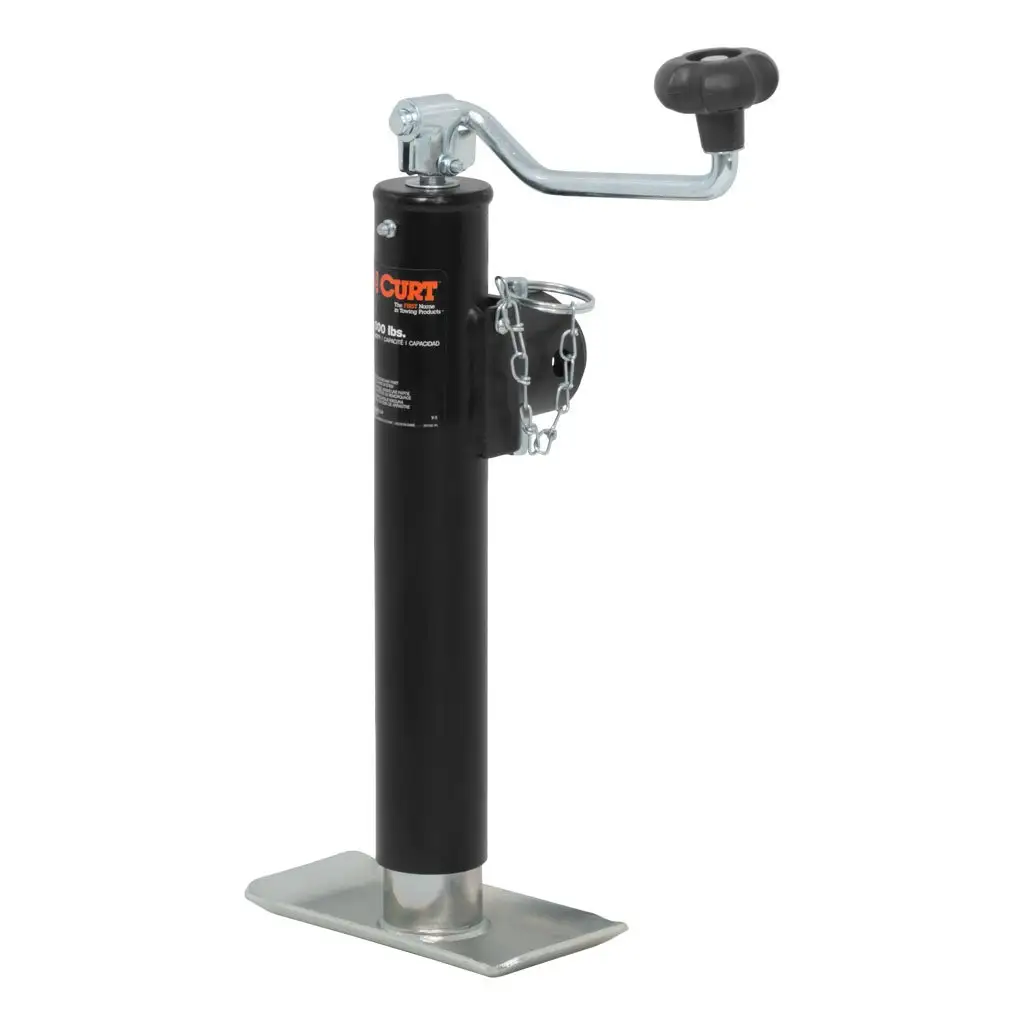 Pipe-Mount Swivel Jack with Top Handle (2,000 lbs, 10\" Travel)