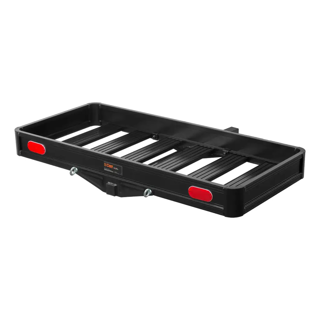 49\ x 22\ Black Aluminum Basket Cargo Carrier (Fixed 2\" Shank, 500 lbs.)