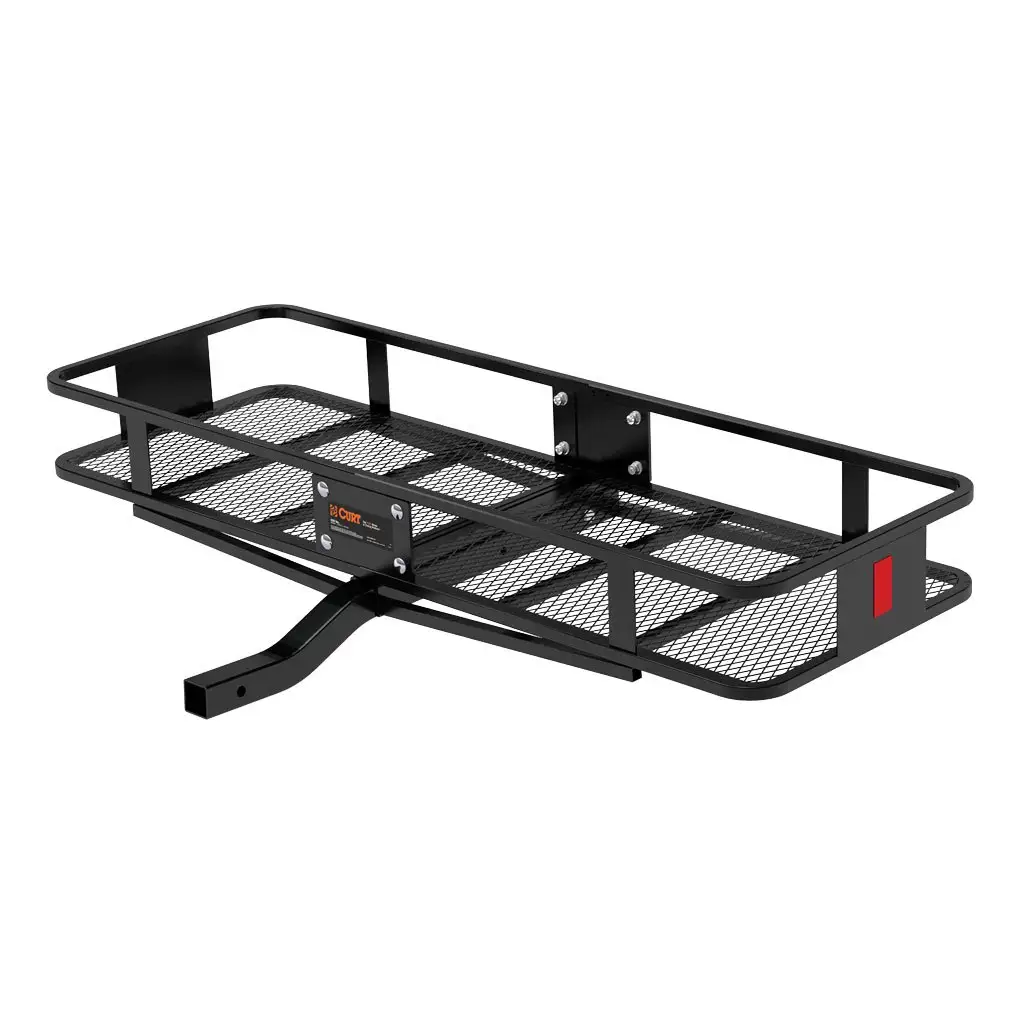 60\ x 20\ Black Steel Basket Cargo Carrier (Fixed 2\" Shank, 500 lbs.)