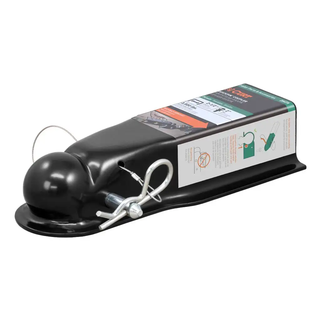 QuickPin No-Latch 2\ Trailer Coupler (2-1/2\ Channel, 3,500 lbs)