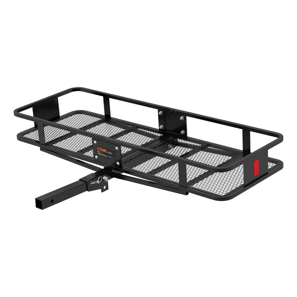 60\ x 20\ Black Steel Basket Cargo Carrier (Folding 2\" Shank, 500 lbs.)