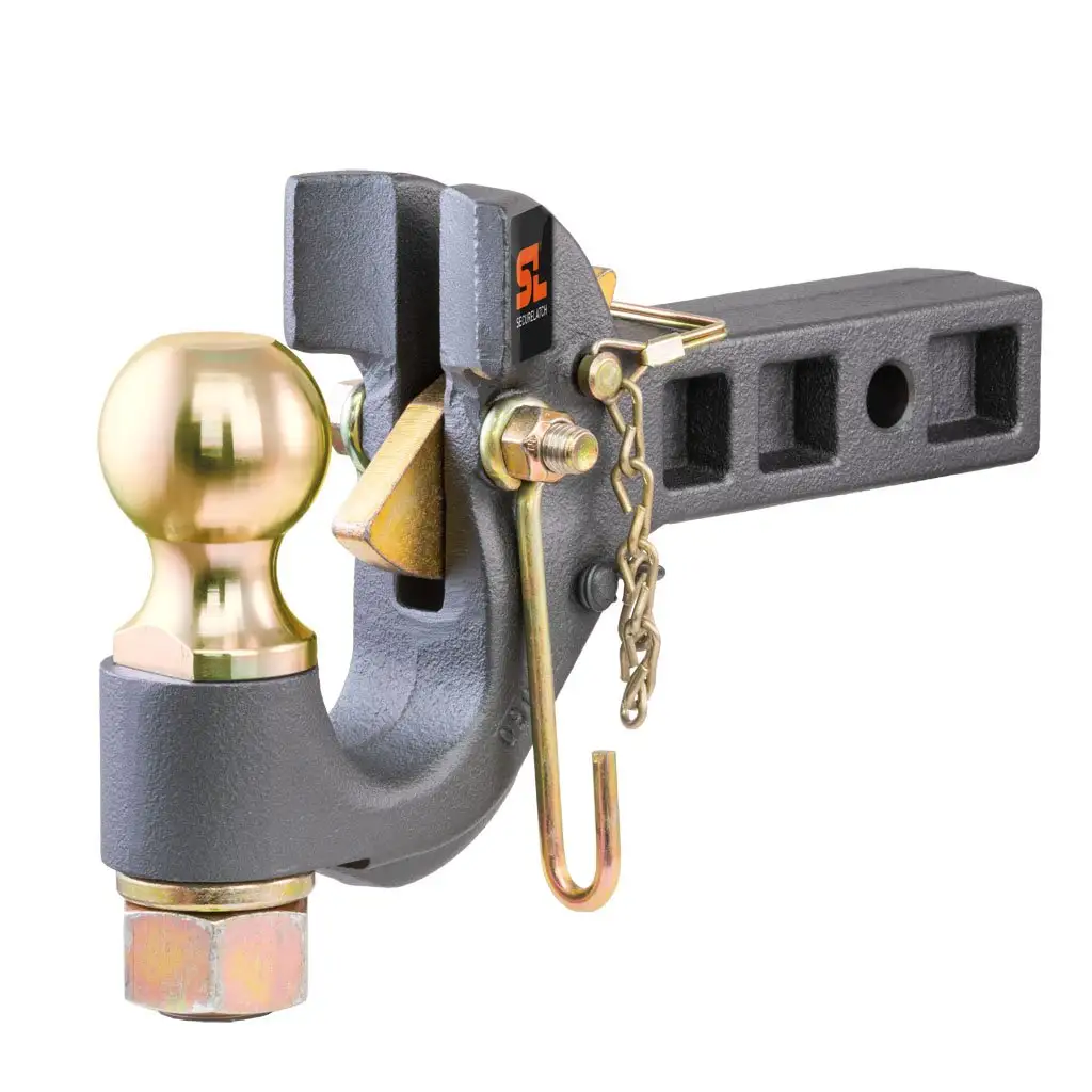 SecureLatch Receiver-Mount Ball & Pintle Hitch (2\ Shank, 2-5/16\ Ball, 14K)
